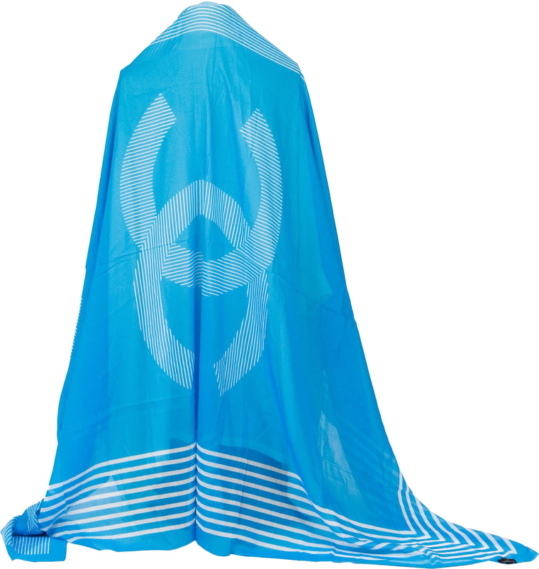 Chanel new turquoise white stripe shawl