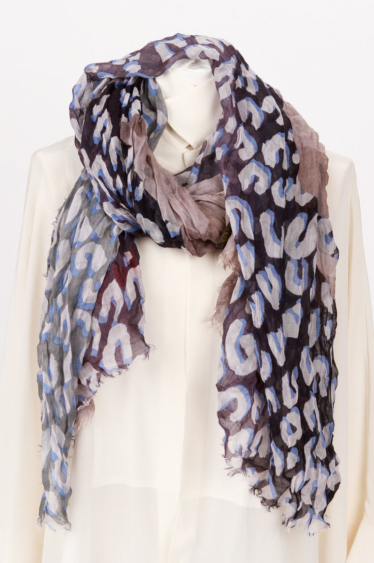 vuitton Sprouse logo cheetah print shwal