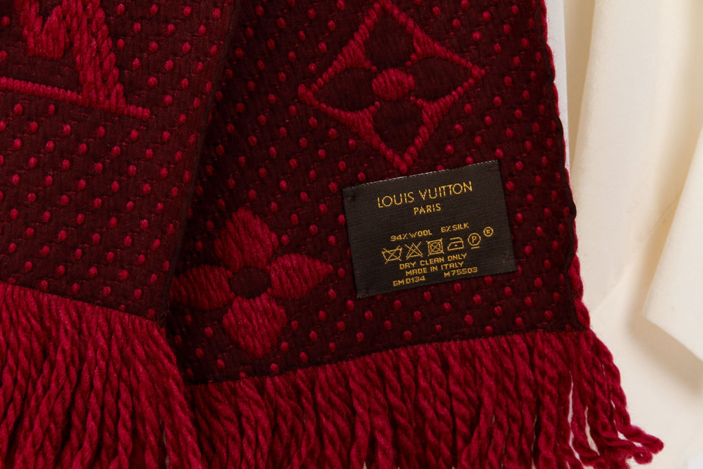 New Vuitton Logomania Plum Scarf