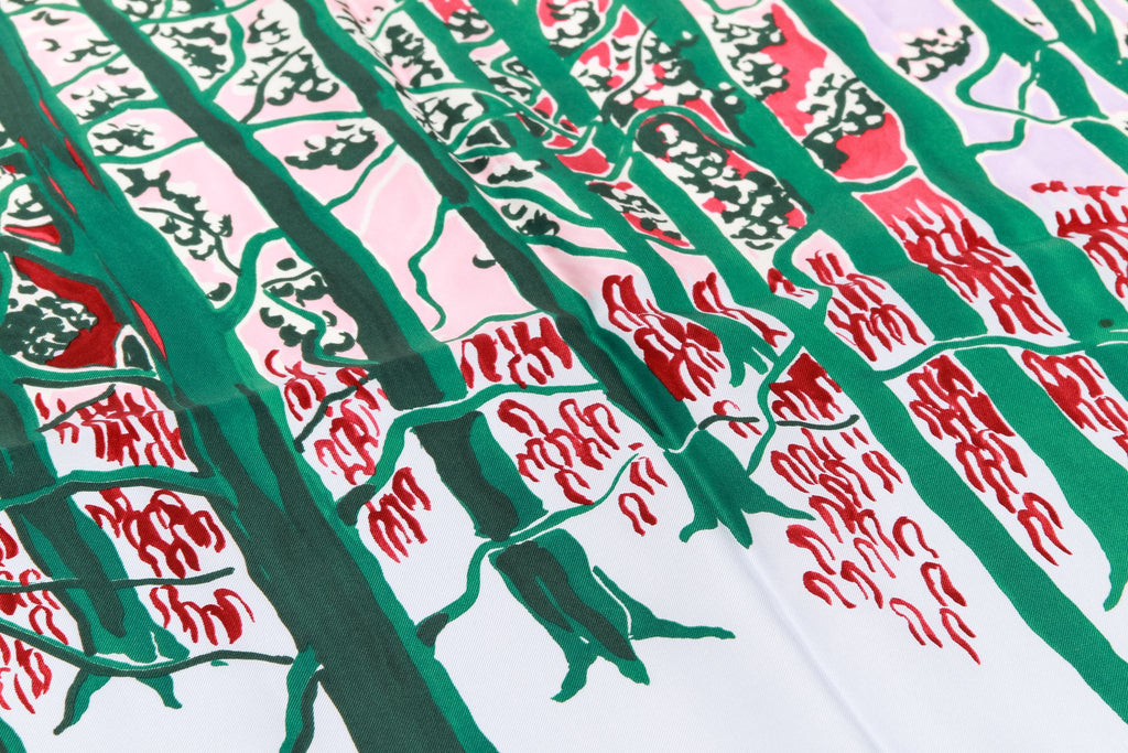 Dior new forest design scarf green red