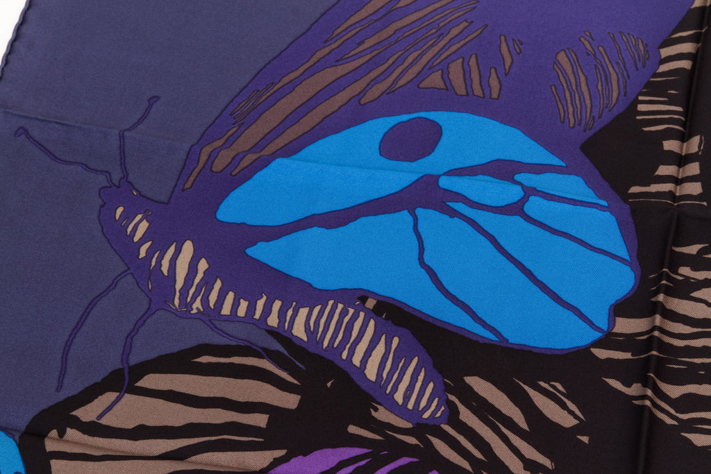 Dior brand new black blue purple scarf