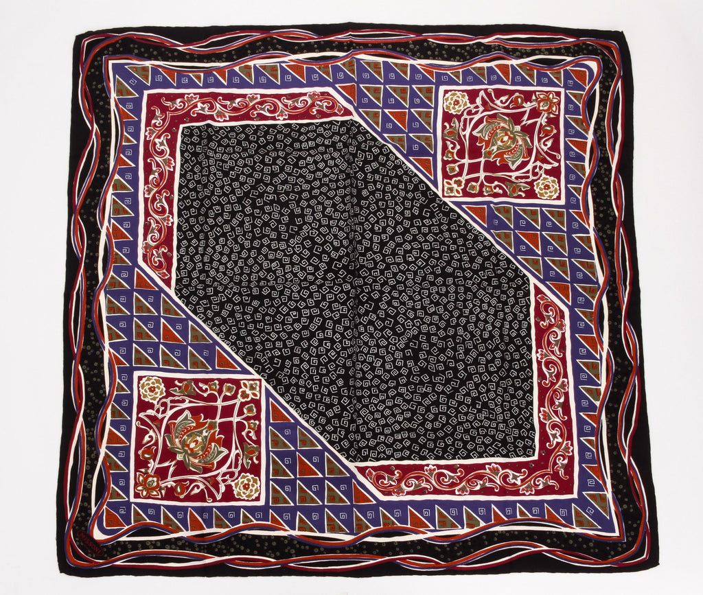 Missoni Multi Pattern Black Silk Scarf