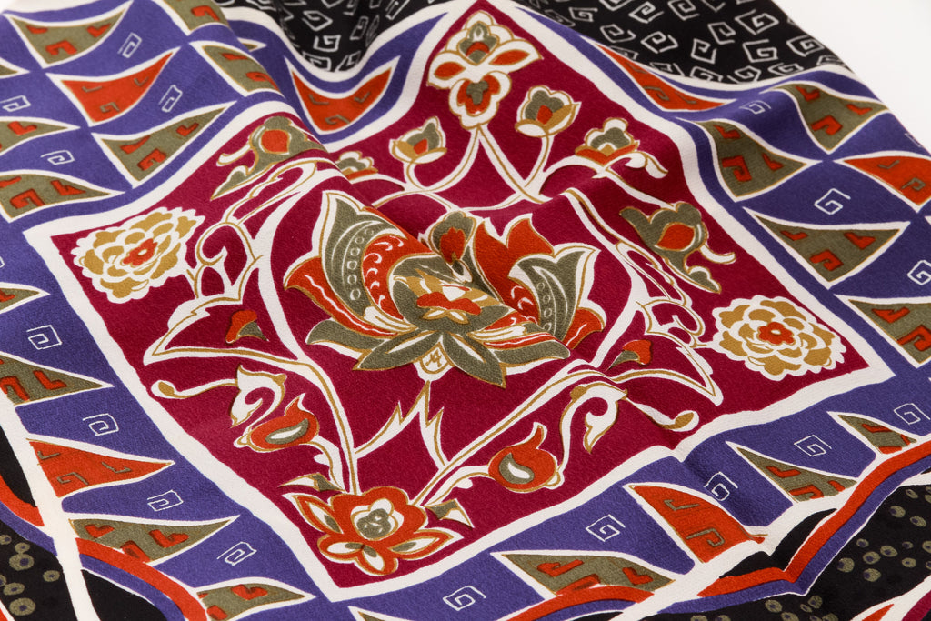 Missoni Multi Pattern Black Silk Scarf