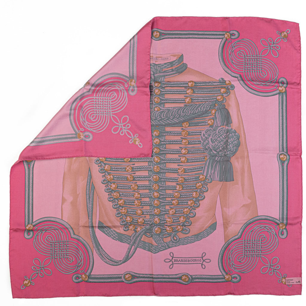 Hermès Brandebourgs Wasked Silk Scarf