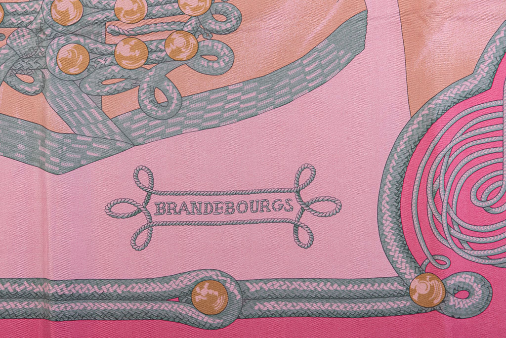 Hermès Brandebourgs Wasked Silk Scarf