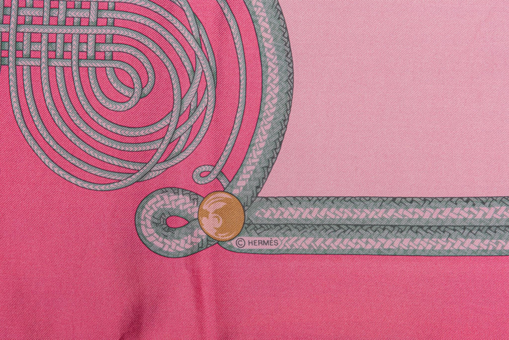 Hermès Brandebourgs Wasked Silk Scarf