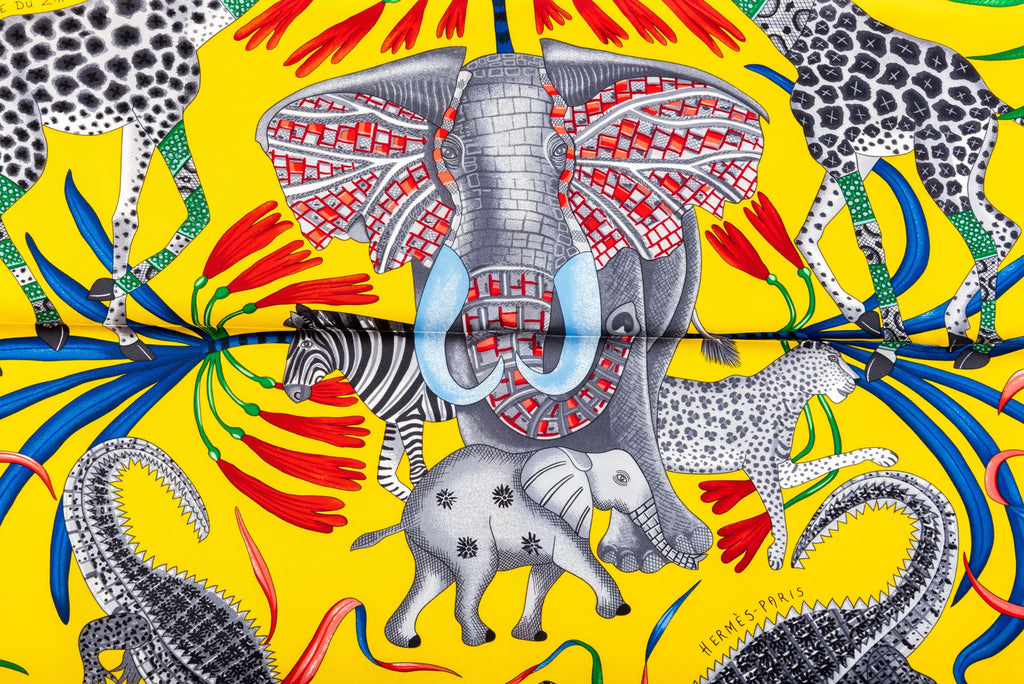 Hermes La Marche Du Zambeze Silk Scarf