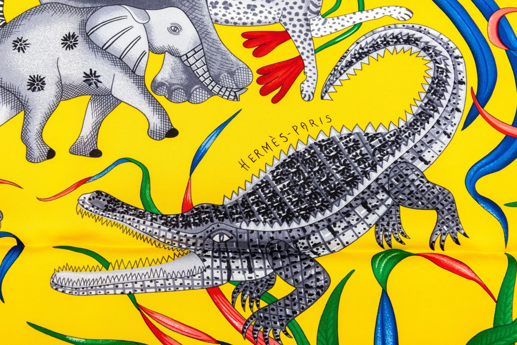 Hermes La Marche Du Zambeze Silk Scarf