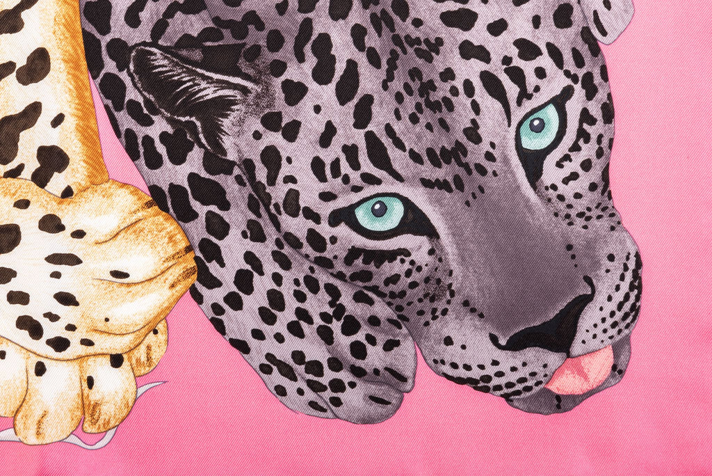 Hermès  New Lazy Leopardess Silk Scarf