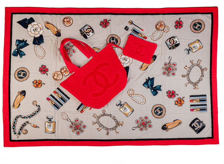 Chanel New Red Beach Set Icons Design