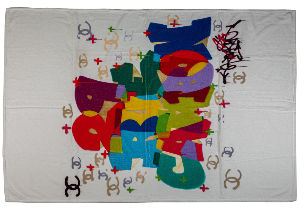 Chanel New White Graffiti Beach Set