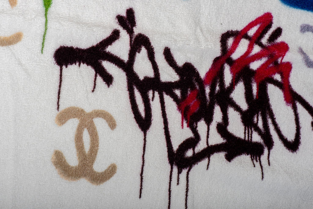 Chanel New White Graffiti Beach Set