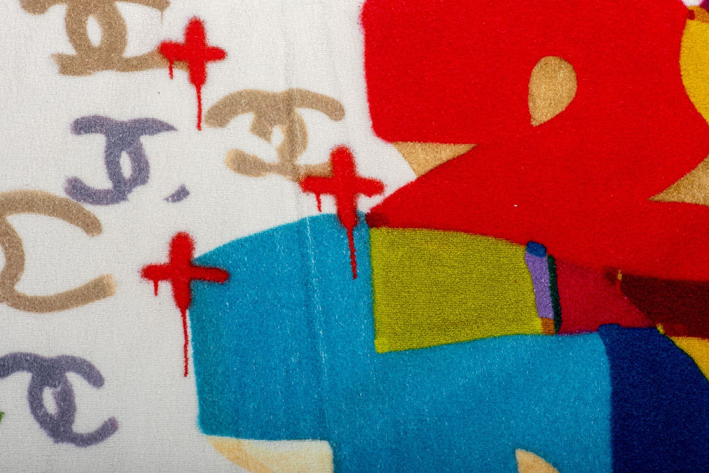 Chanel New White Graffiti Beach Set