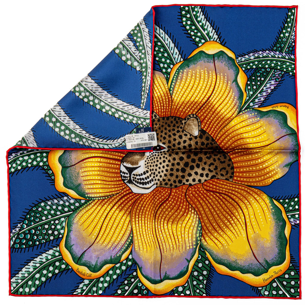 Hermès NIB Gavroche twill Baobab Blue