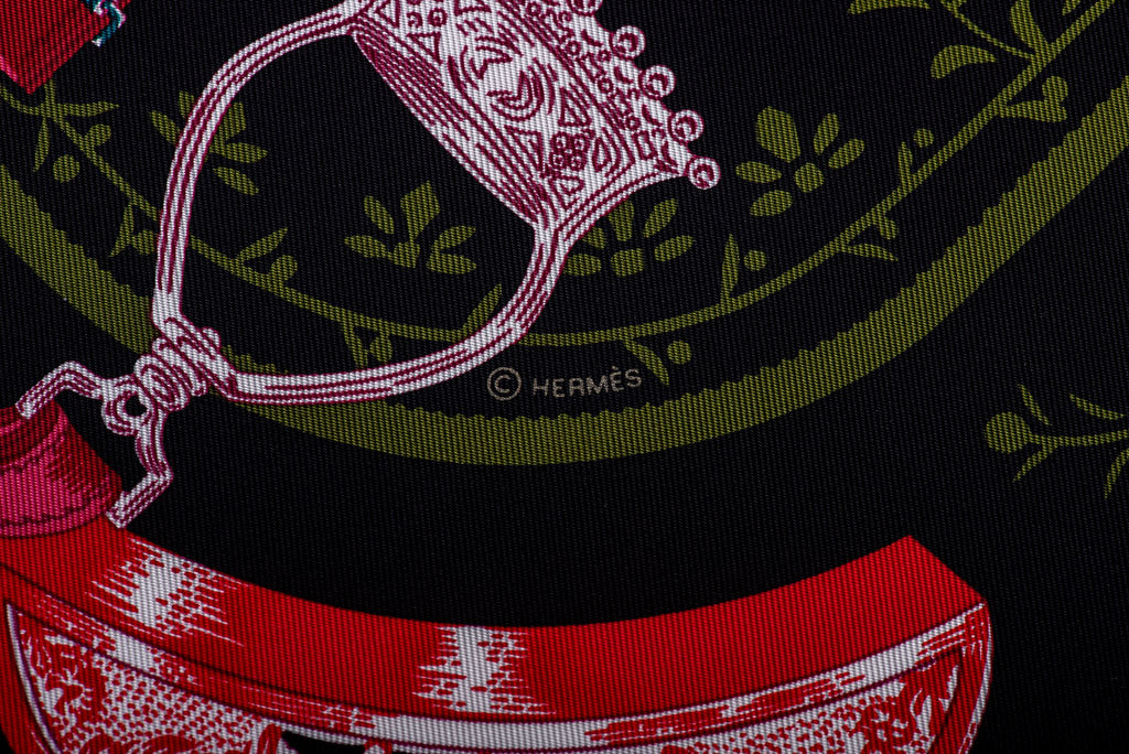 Hermès NIB Black Etriers Remix Gavroche