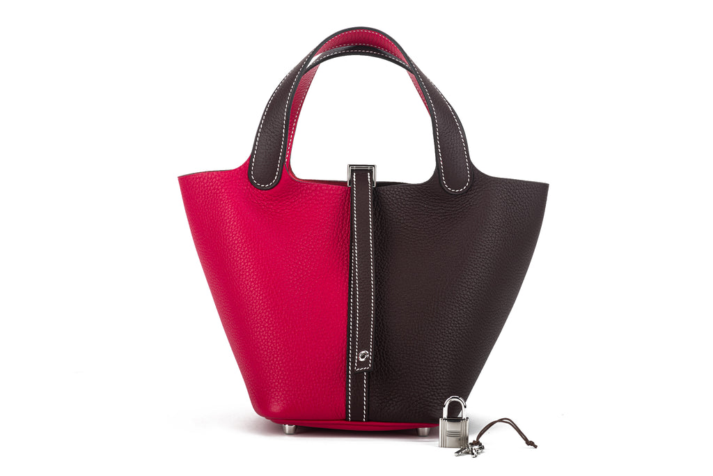 Hermès NIB Picotin 18 Rose Extreme Brown