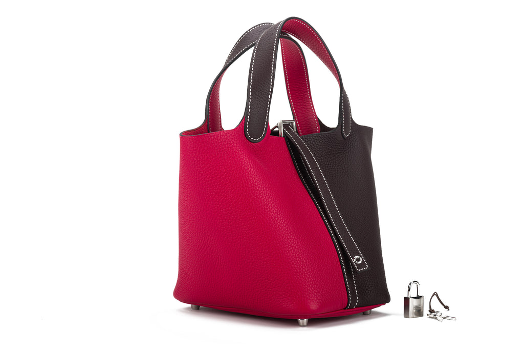 Hermès NIB Picotin 18 Rose Extreme Brown