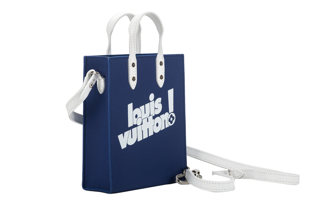 Virgil Abloh Blue Cowhide LV Sac