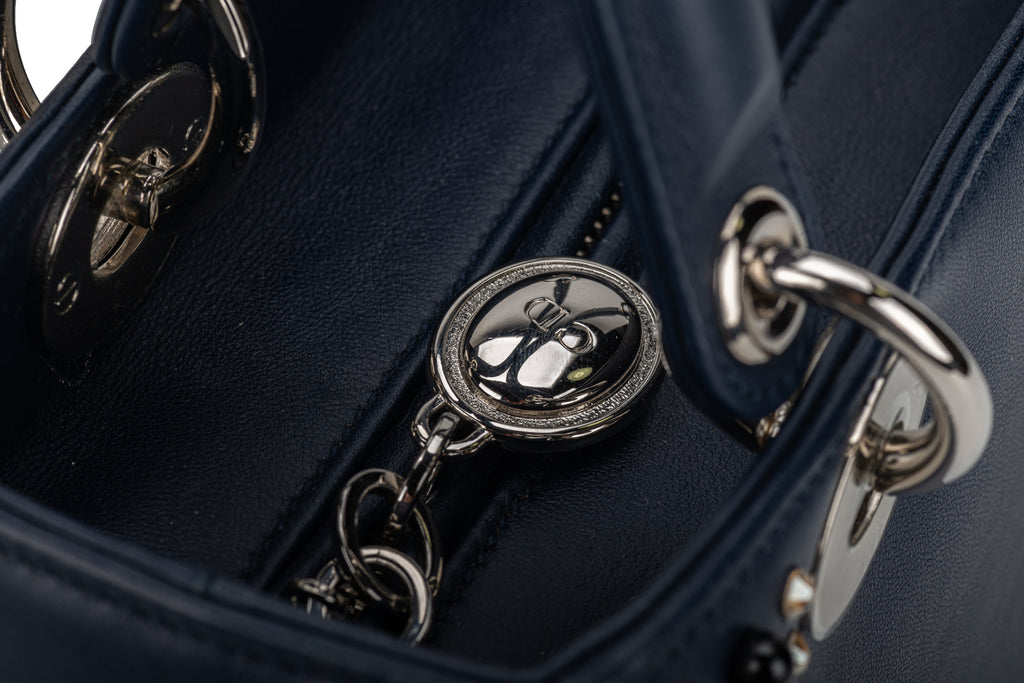 Dior Embellished Navy Lady Dior Medium