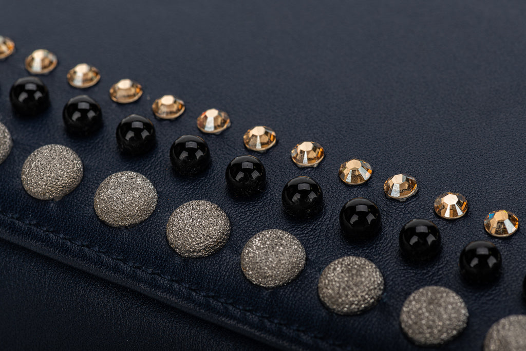 Dior Embellished Navy Lady Dior Medium