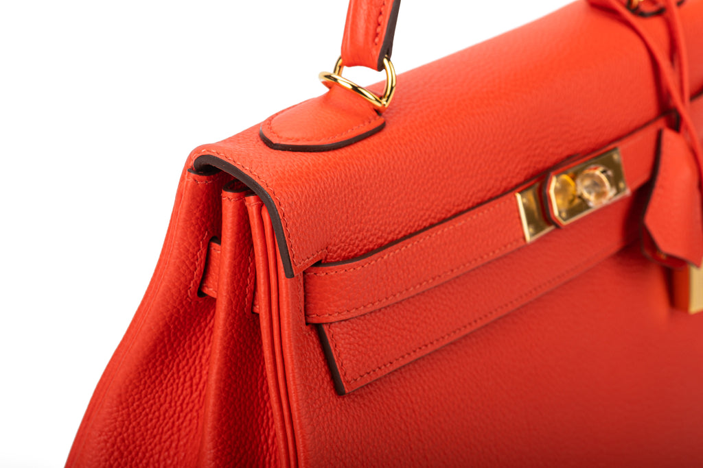 Hermès Brand New Kelly 32 Capucine Togo