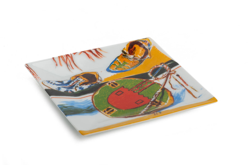 Hermès Danse Porcelaine Square Plate