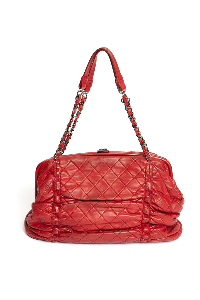 Chanel Red Large Tote Shoulder Bag