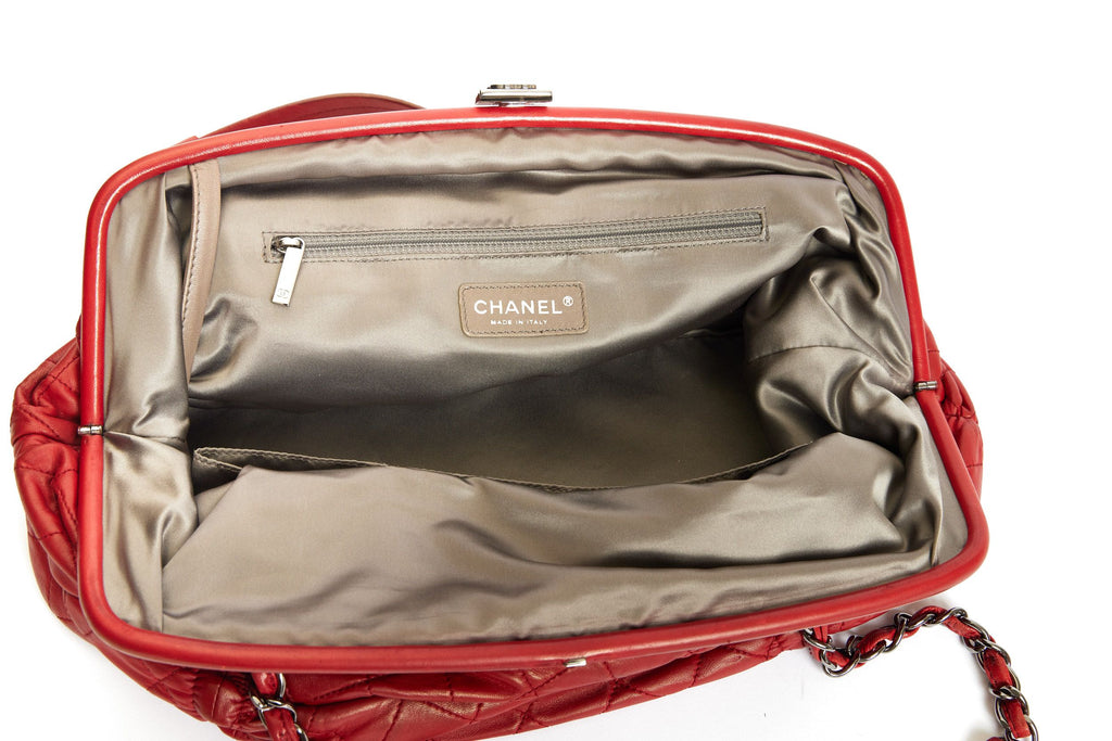 Chanel Red Large Tote Shoulder Bag