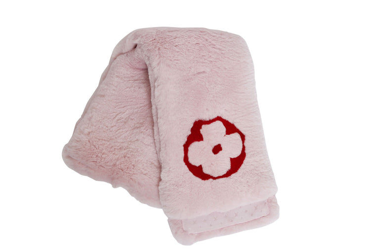 Vuitton Pink Rabbit Logo Scarf