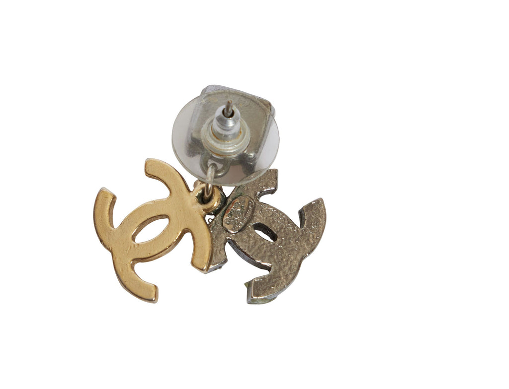 Chanel Amber Glass/CC Crystal Earrings