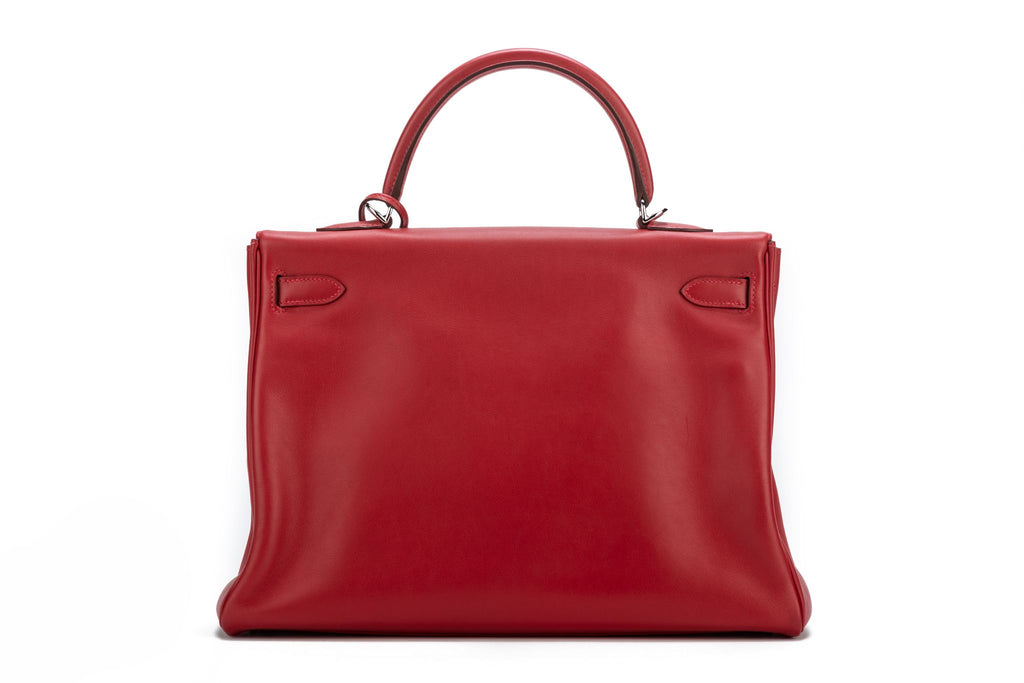 Hermes Kelly 35 Rouge Casaque Swift