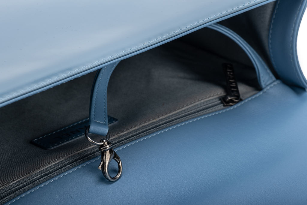 Chanel Celeste Patent Jumbo Boy Bag