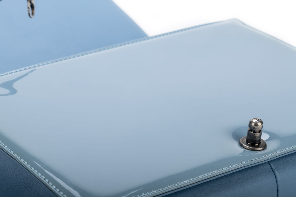 Chanel Celeste Patent Jumbo Boy Bag