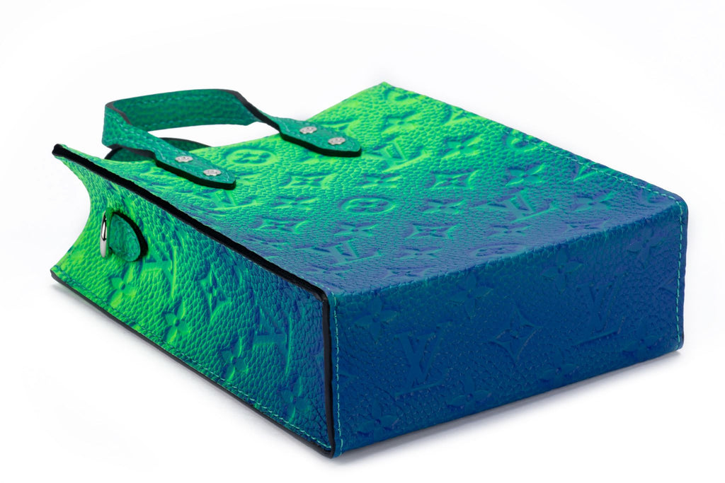 Abloh x Vuitton Green/Blue Mini Sac Plat