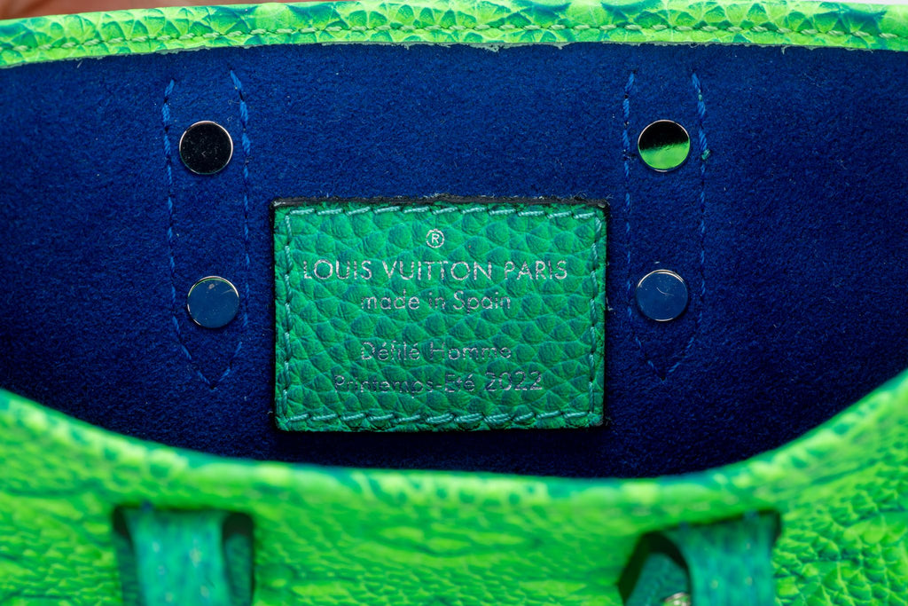 Abloh x Vuitton Green/Blue Mini Sac Plat