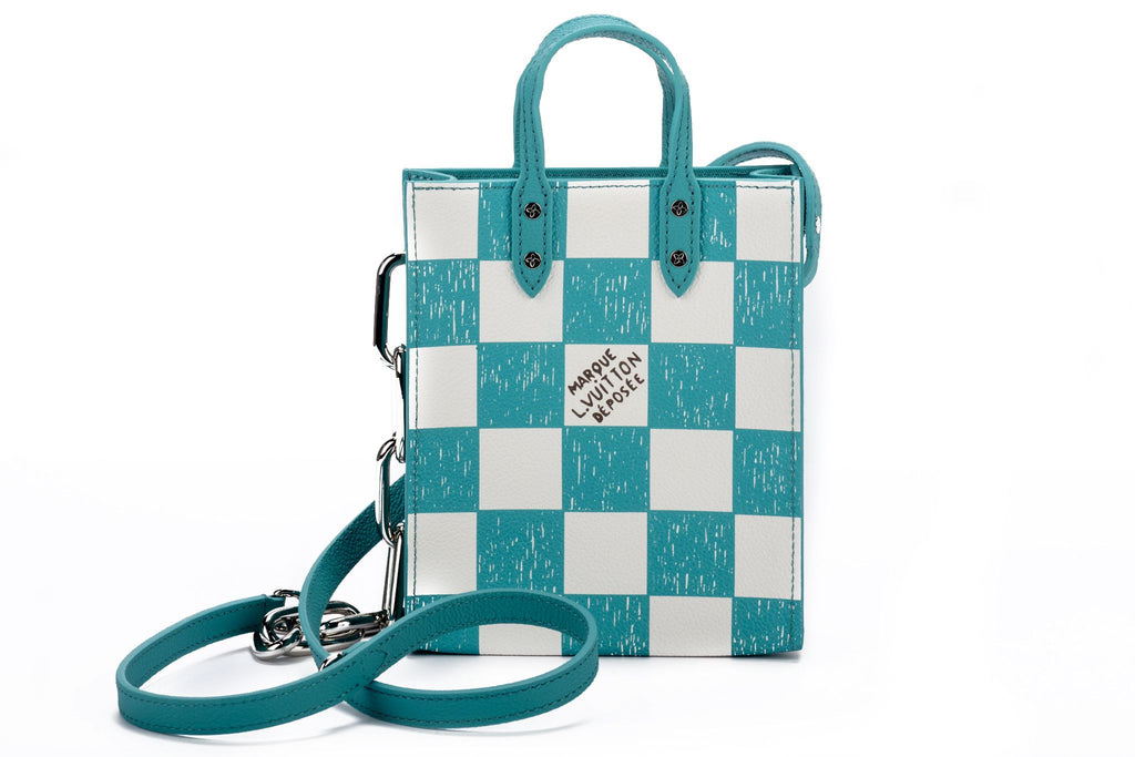 Abloh Vuitton NIB Mini Sac Plat Checkers