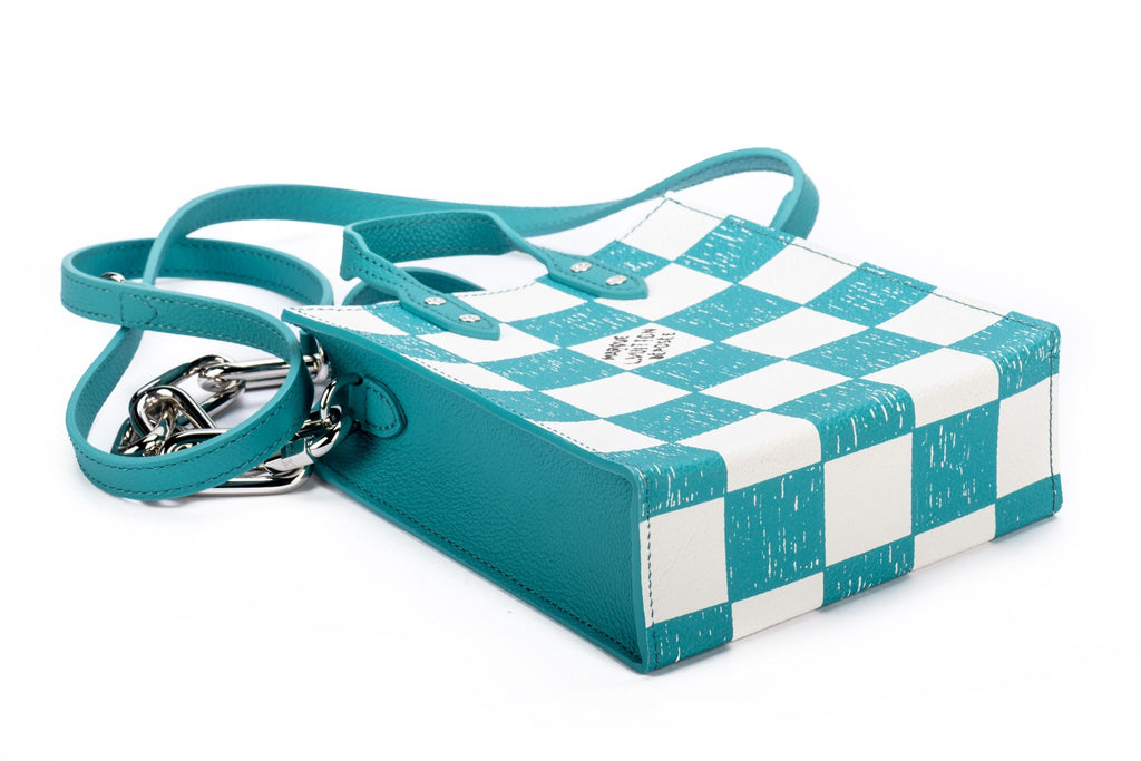 Abloh Vuitton NIB Mini Sac Plat Checkers