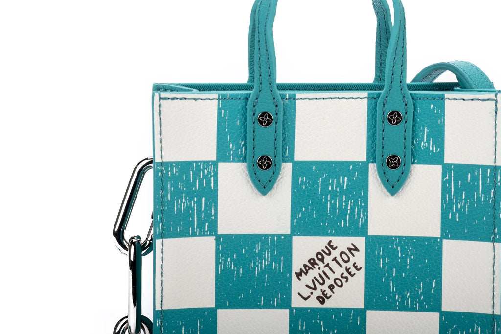 Abloh Vuitton NIB Mini Sac Plat Checkers