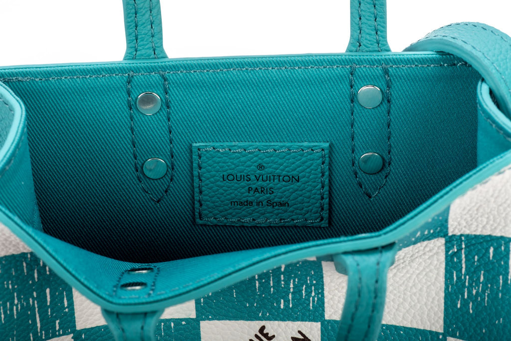 Abloh Vuitton NIB Mini Sac Plat Checkers