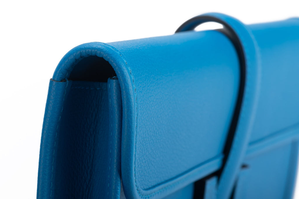 Hermès Blue Hydra Swift Jige Elan BNIB