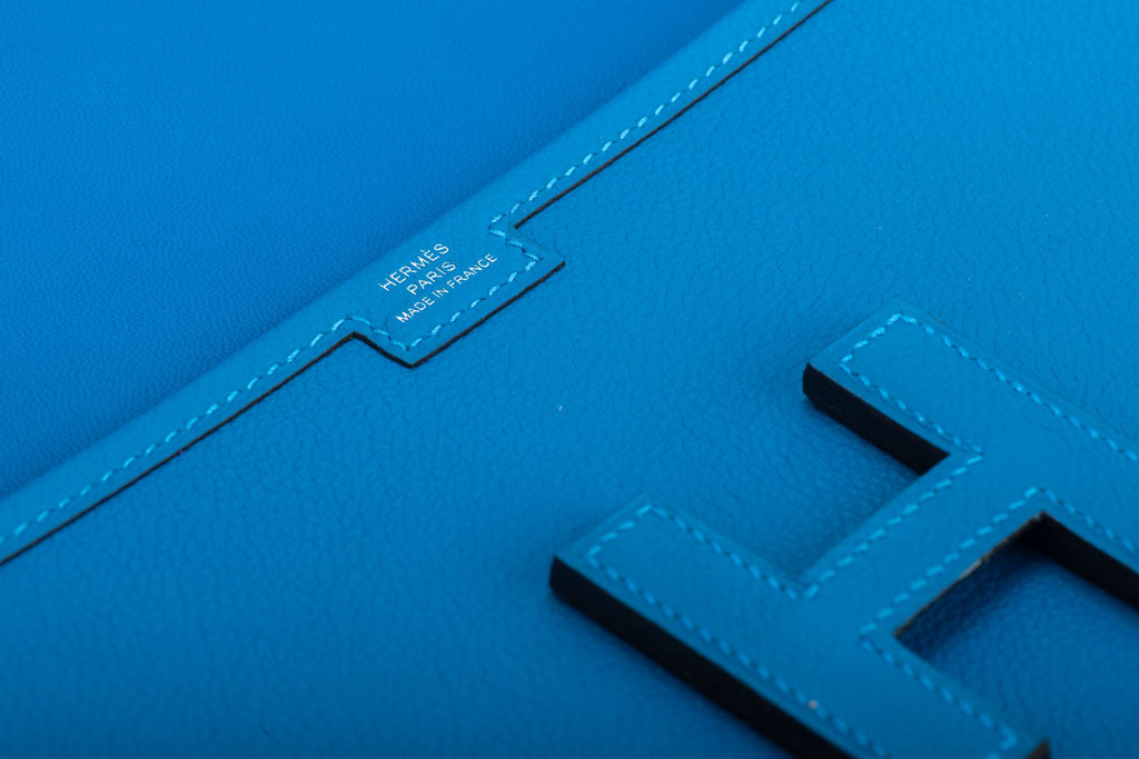 Hermès Blue Hydra Swift Jige Elan BNIB