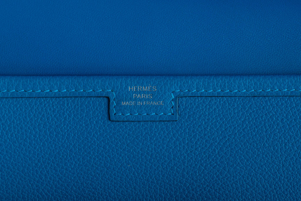 Hermès Blue Hydra Swift Jige Elan BNIB