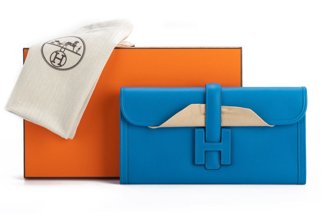 Hermès Blue Hydra Swift Jige Elan BNIB
