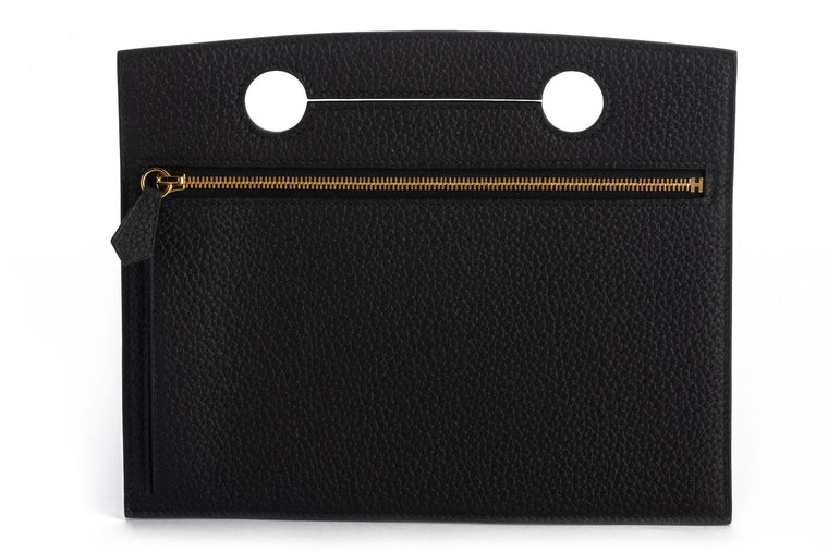 Hermès BNIB Black Togo Backpocket