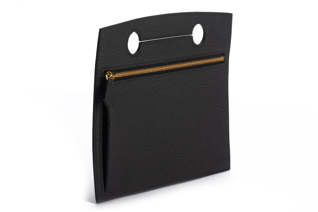 Hermès BNIB Black Togo Backpocket