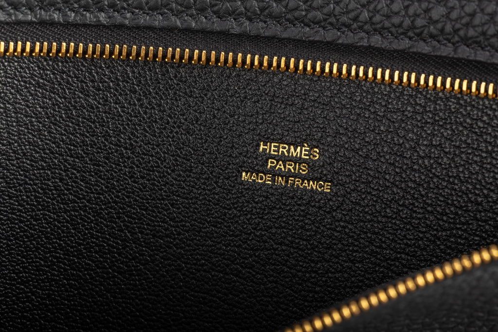 Hermès BNIB Black Togo Backpocket