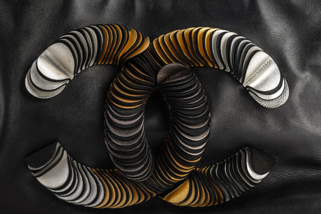 Chanel Black CC Logo Discs Shoulder Bag