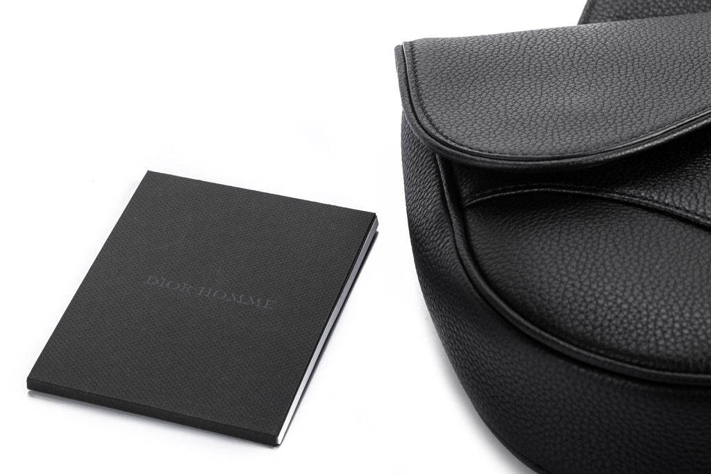 Dior New Black Calfskin Saddle Crossbody