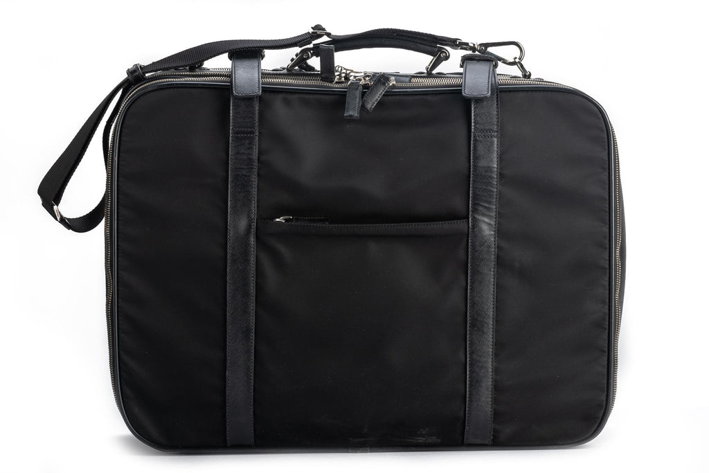 Prada Unisex Black Weekender Suitcase