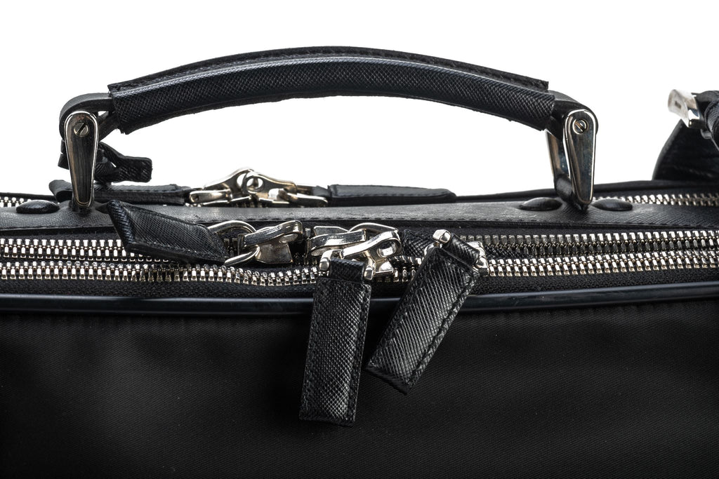 Prada Unisex Black Weekender Suitcase